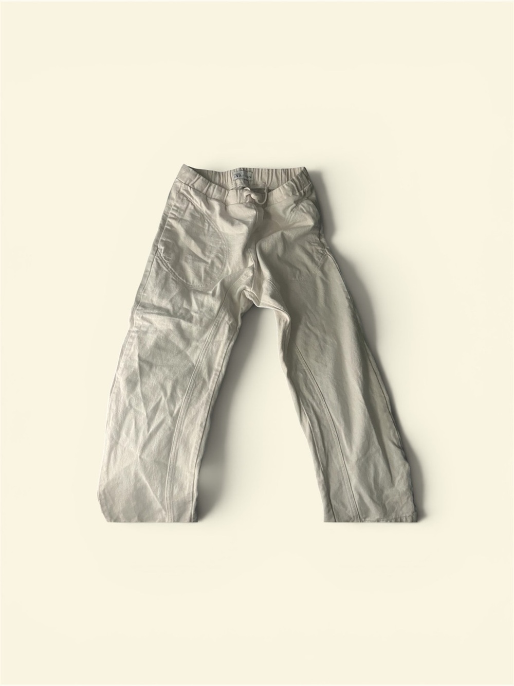 Zara Light Beige Cropped Pants